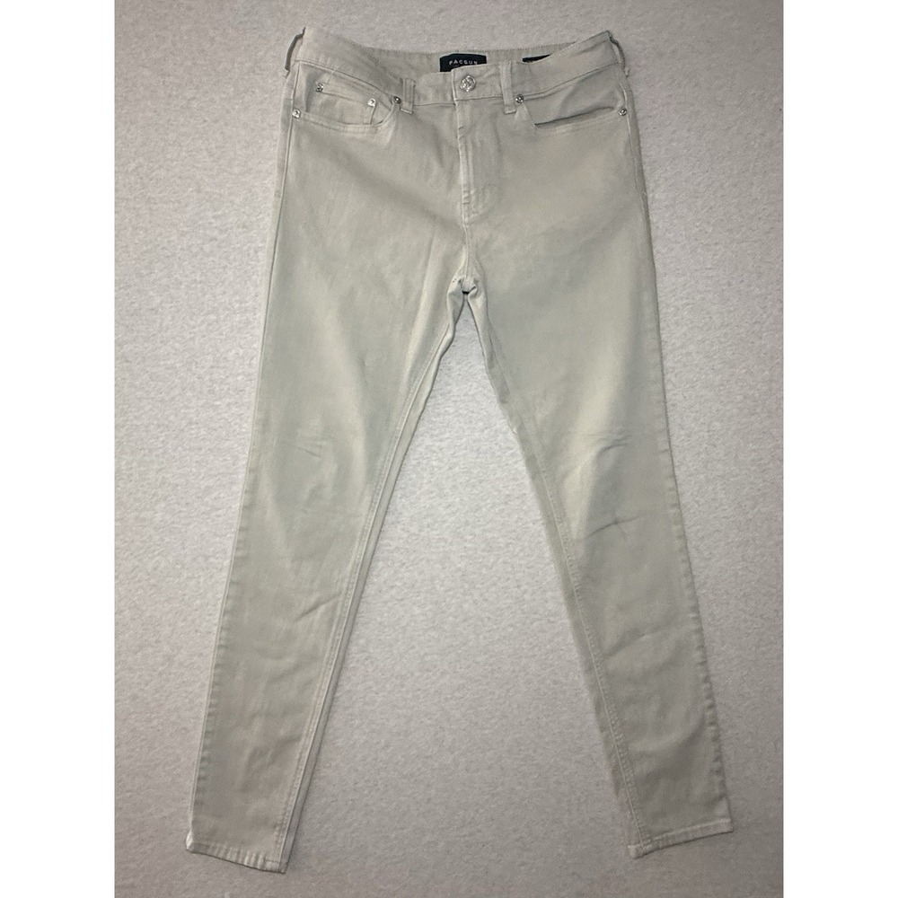 PACSUN Woman's Stacked Skinny Jeans Beige 32x30